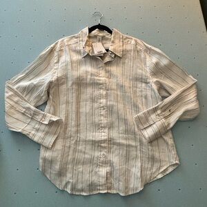 H&M Woman’s Casual White Striped Shirt